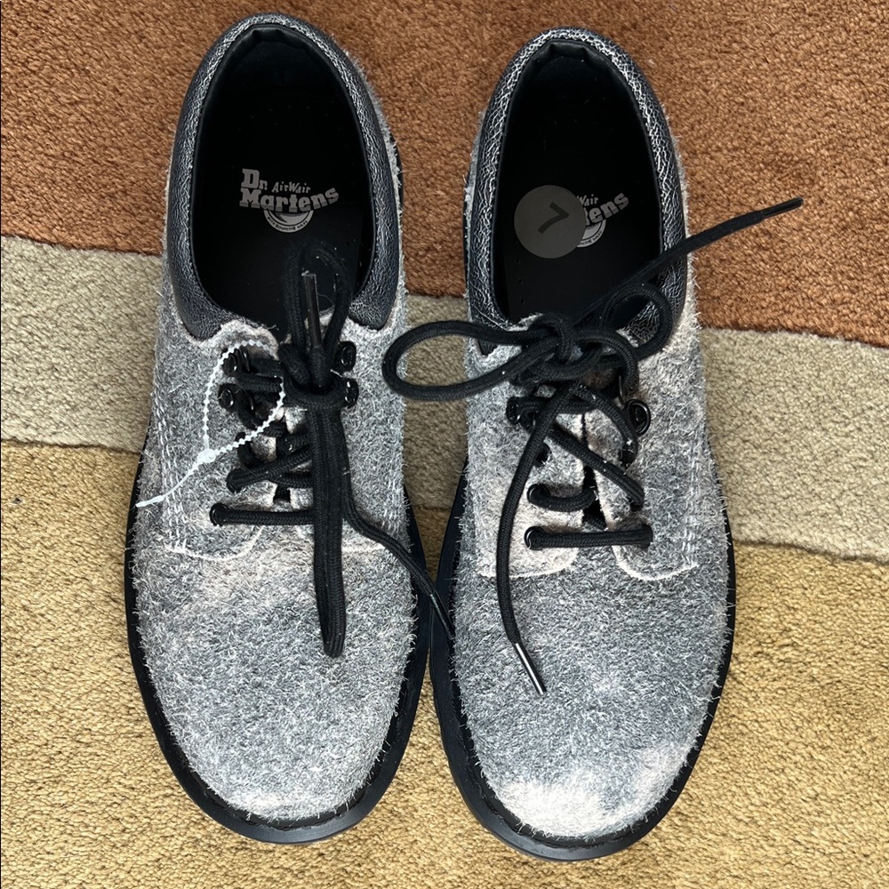 Dr. Martens 8053 Hairy Stonewashed Suede Shoes New Without Tags